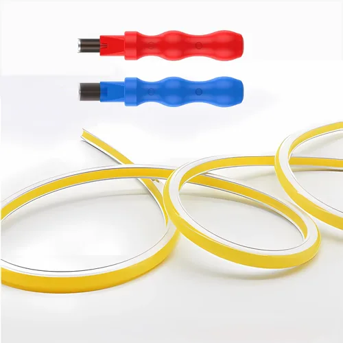 Vista 10 de JARBIH Cubierta de tira de luz LED flexible de neón separada, 16.4 pies 0.236 in sin desgaste, cubierta de difusor de silicona flexible con 2