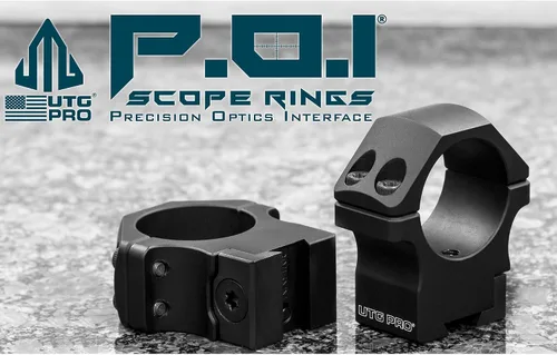 Vista 3 de UTG Pro 1" 2pcs alto perfil P.O.I anillos de cola de milano, multi (RDU012520)