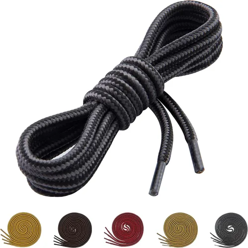 Vista 7 de Cordones para botas resistentes 1800D [2 pares] – Cordones reforzados irrompibles de 16 hebras para botas de trabajo y senderismo (0.157 in)