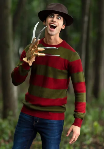 Vista 3 de Suéter a Rayas de Pesadilla en Elm Street Freddy para Adultos Multicolor