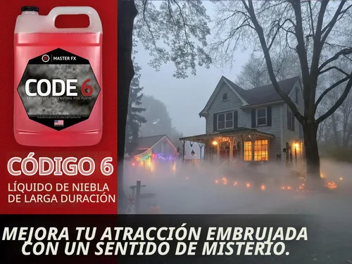 Vista 4 de Master FX Code 6 Fog Juice - Líquido a base de agua extremadamente duradero, de alto rendimiento, inodoro para máquinas de niebla de 400 a 1500 W