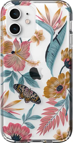 Vista 2 de Speck Productos Presidio Edition Funda para iPhone 12, iPhone 12 Pro, transparente/transparente/floral tropical
