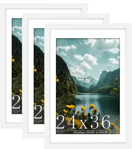 Vista 65 de Picrit Paquete de 3 portarretratos de 20 x 20 pulgadas, póster de 16 x 16 pulgadas con paspartú o de 20 x 20 pulgadas sin paspartú para montaje