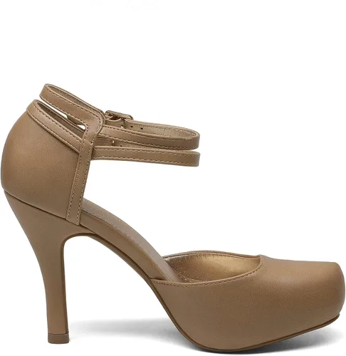 Vista 3 de DREAM PAIRS Office-02 Women's Classy Mary Jane Double Ankle Strap Almond Toe High Heel Pumps New