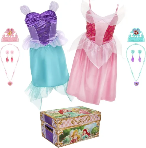 Vista 2 de Disney Princess Ariel & Aurora Baúl de Disfraces para Juegos de Simulación