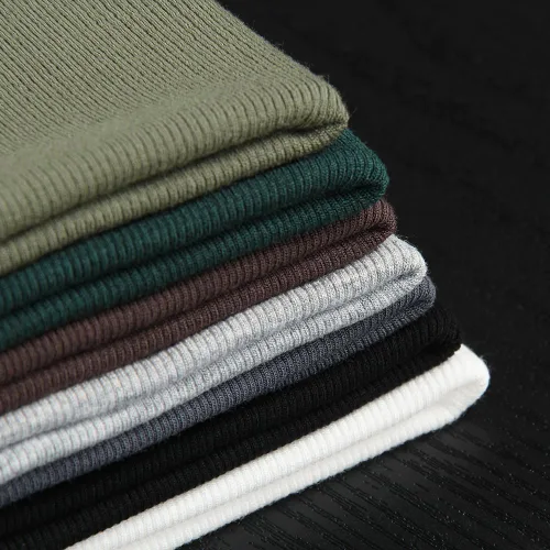 Vista 6 de PALINDA Camisas de manga larga ajustadas con cuello alto acanalado para mujer