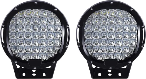 Vista 3 de Black Horse Atlas - Barra antivuelco (incluye 9 unidades, luz LED redonda, negra, compatible con Nissan Frontier ATR22-PL69B 2022-2024)