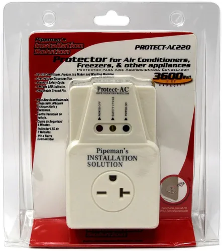 Vista 3 de Audiopipe Protector de sobretensiones NIPPON 220V 3600W para aires acondicionados, blanco, PROTECT-AC220
