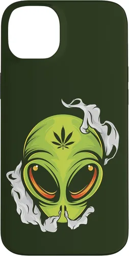 Vista 15 de Alien UFO Cannabis Marijuana Weed Hemp THC Ganja Gift Case for iPhone 17