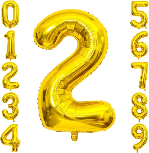 Vista 189 de Globos gigantes de números negros de 40 pulgadas, globos de aluminio de Mylar con helio para cumpleaños, globo número 0 para decoración de fiestas