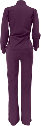 Vista 5 de DUOWEI Conjunto de ropa de esquí para mujer, ropa deportiva de dos piezas, pantalones de bolsillo, conjunto de ropa deportiva para mujer