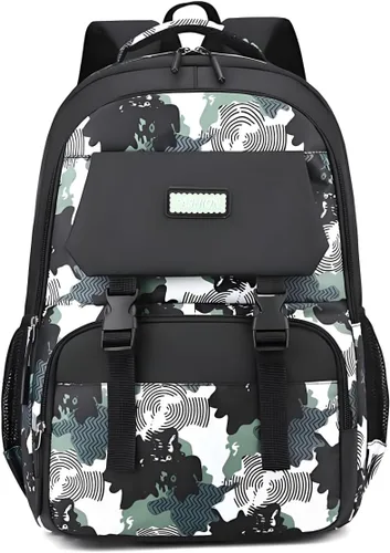 Vista 3 de Mochila para niños y niños, bolsas escolares para adolescentes y estudiantes de primaria, mochilas para estudiantes intermedios de 16 pulgadas