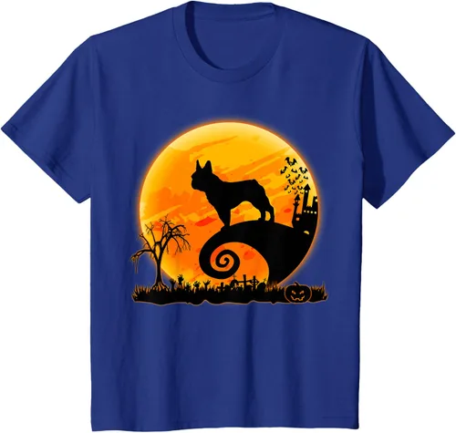 Vista 41 de Camiseta divertida de disfraz de Halloween para perro y luna de Bulldog francés, Negro, S