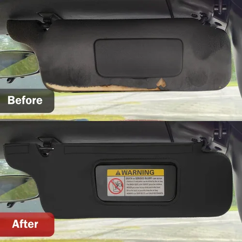 Vista 5 de KBH Funda para Visera de Sol para Ford Mustang 1994-2004, Forro de Cuero de Vinilo, Protector de Visera de Sol para Auto, Lado Izquierdo y Derecho