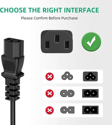Vista 2 de para cable de olla instantánea, cable de alimentación eléctrica de olla caliente para oso, Dezin, cable de alimentación de 3 clavijas para Instant