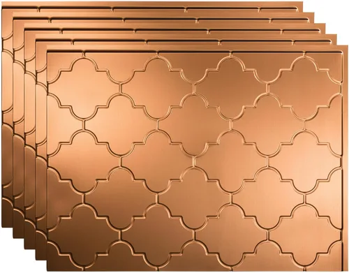 Vista 39 de FASÄDE Mónaco - Panel decorativo de vinilo para salpicaduras de 18 x 24 pulgadas en acero galvanizado (paquete de 5)
