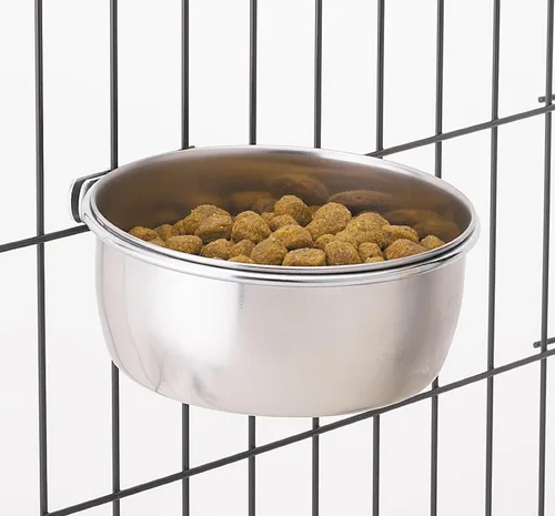 Vista 2 de ProSelect recipiente de acero inoxidable, versátiles recipientes de acero inoxidable para mascotas y jaulas para animales, Plateado