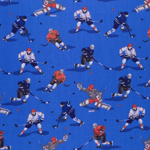 Vista 5 de Mook Fabrics Hockey Gear - Tela de algodón, corte gris por yarda 45 in. Ancho – Material 100% algodón para acolchado, decoración del hogar
