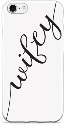 Vista 19 de Inspired Cases - Compatible con iPhone Xs Max - Funda protectora con textura 3D para Apple iPhone Xs Max - Esposo y esposa - Wifey