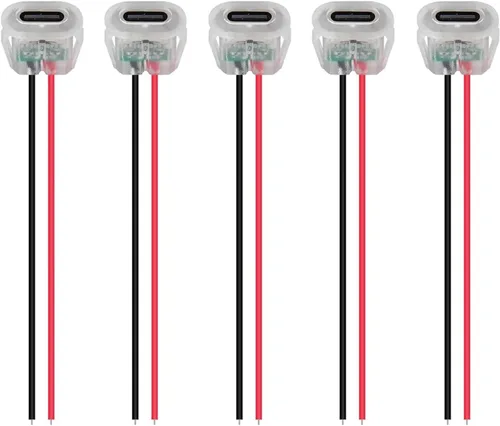 Vista 9 de 5PCS Tipo-C Chasis Hembra Tipo-C Conector de enchufe hembra Jack Impermeable Puerto de carga hembra 3A USB-C Cargador Enchufe Enchufe