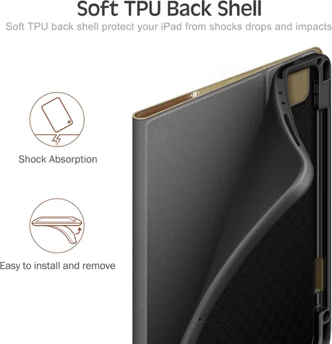 Vista 8 de Funda para iPad Pro 12.9 6ª/5ª/4ª/3ª/3ª generación 2022/2021/2020 Beige × Camel