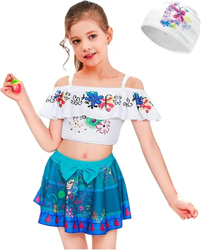 Vista 2 de ZAKINUVA Encanto - Traje de baño para niñas Mirabel Isabella de dos piezas