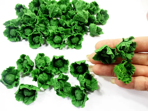 Vista 6 de 10 Miniaturas de verduras de col sin recortar sueltas 1:6 12223