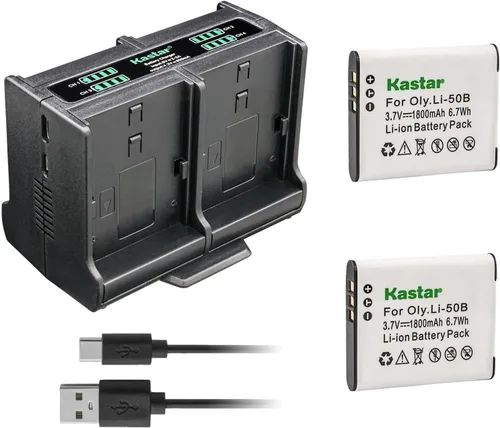 Vista 6 de Kastar Cargador de batería cuádruple compatible con batería Ricoh DB-100, cargador Ricoh BC-J10, Ricoh CX3, CX4, CX5, CX6, HZ15 cámaras digitales
