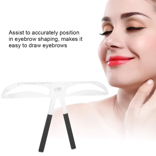 Vista 3 de Sonew Plantilla profesional para cejas, plantillas de modelado, regla de equilibrio de cejas para mujer, efecto de herramienta de maquillaje y Ceja
