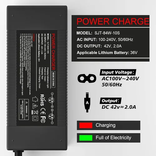 Vista 4 de Adaptador de corriente de 42V 2A Bird&Lime, compatible con Lime-S, Skip, Spin, M365, Bird Charger, Lime Charger, Ninebot