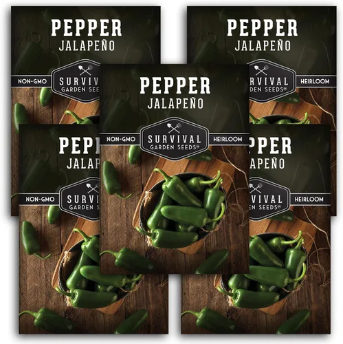 Vista 12 de Semillas de pimiento jalapeño para plantar, pimientos tradicionales sin OMG para encurtidos y salsas, semillas de jardín de supervivencia