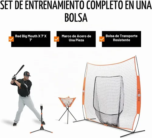 Vista 6 de Bownet Big Mouth - The Original and Most Used Portable Sock Net for Baseball and Softball, Hitting and Pitching