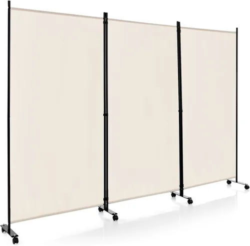 Vista 18 de Giantex Divisor de Habitación Panel Individual Grande, 73''A x 73''Al Pantalla de Privacidad con Ruedas Bloqueables, Panel Divisor de Habitación