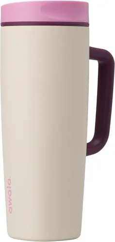 Vista 36 de Owala SmoothSip Slider - Vaso de café aislado de acero inoxidable, reutilizable, taza de café helado, taza de viaje para café caliente, sin BPA, 12