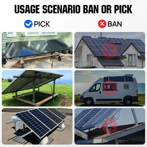 Vista 7 de ECO-WORTHY Sistema de soportes de montaje de panel solar ajustable de varias piezas para montaje en suelo solar mejorado para 4 piezas de 200 W/3
