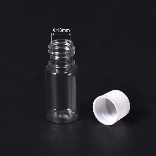 Vista 3 de uxcell Botella plástica del reactivo, 10ml/0.34oz boca ancha, transparente 50pcs