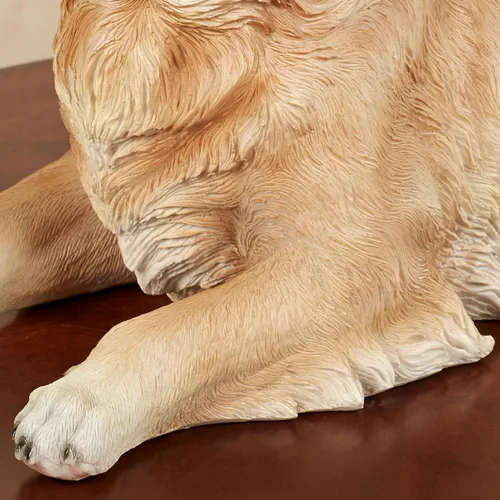Vista 5 de Touch of Class Amigo leal realista Golden Retriever Escultura de perro multi cálida