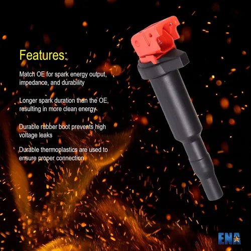 Vista 7 de ENA Juego de 6 bobinas de encendido rojas compatibles con BMW 128i 135i 335i 325i 328i 330i M5 M6 525xi 528i 550i 750i N54 X3 X5 X6 Z4 4.4L 4.8L
