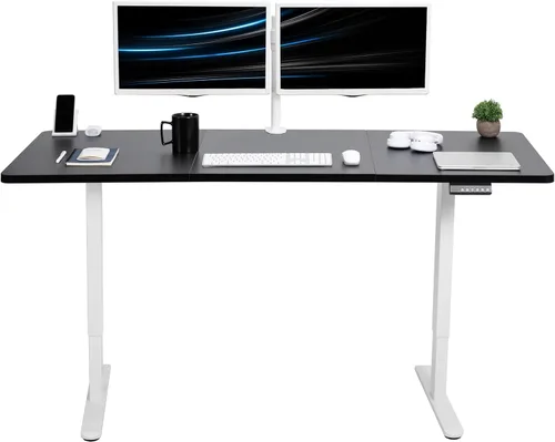 Vista 34 de VIVO DESK-KIT-E2B1B - Escritorio eléctrico de pie con motor doble, ajuste de altura de memoria, serie E2B, marco negro superior negro, DESK-KIT-E2B1B