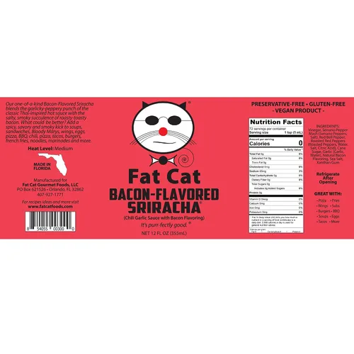 Vista 7 de Fat Cat Gourmet - Sriracha - Paquete de 2 variedades de salsa picante natural, atrevido y picante, sin conservantes, vegano, sin gluten, vegano