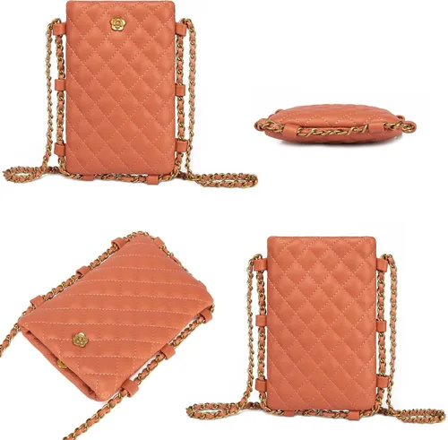 Vista 7 de Montana West Small Quilted Cell Phone Purse for Women Soft Chain Crossbody Cellphone Wallet Bag