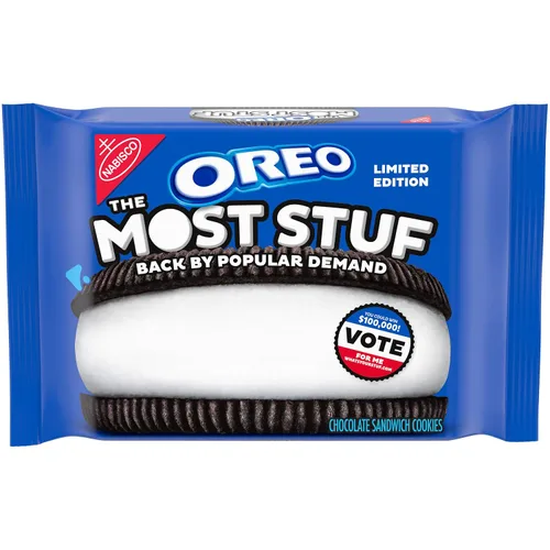 Vista 34 de OREO Galletas de sándwich de chocolate con crema sabor a chips de Java tamaño familiar, 17 onzas