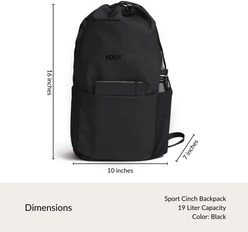 Vista 2 de Mochila deportiva con cincha, Negro -, Mochila deportiva con cincha