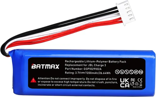 Vista 7 de Batmax Nueva batería de 3.7 V 7200 mAh GSP1029102A para JBL carga 3 altavoz Bluetooth portátil