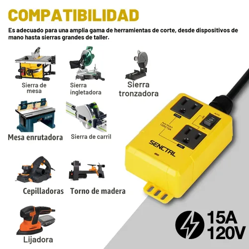 Vista 7 de SENCTRL Interruptor Automático de Vacío Permite que las Herramientas Eléctricas/Sierra de Mesa Enciendan y Apaguen la Aspiradora/Accesorio