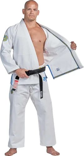 Vista 4 de FUJI Flow-Tech Jiu-Jitsu Gi uniforme ligero BJJ máxima transpirabilidad