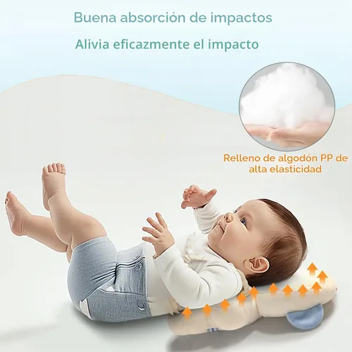 Vista 4 de Mochila protectora de cabeza de bebé, mochila de protección para la cabeza del bebé con rodilleras para bebé, función de alarma para caminar y Corgi