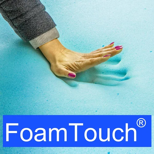 Vista 5 de FoamTouch Colchón de espuma viscoelástica de gel de 2" sin funda Gel sobre espuma blanca
