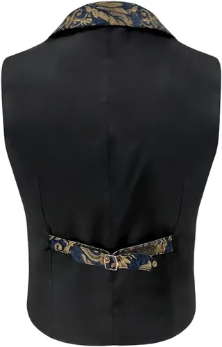 Vista 3 de COMBACK Chaleco de traje gótico victoriano para hombre Steampunk