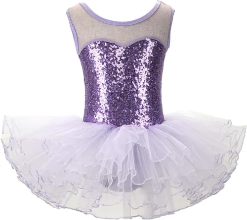 Vista 4 de Disimlarl Girls Ballerina Prom Party Costume Kids Flower Dress Dancewear Gymnastic Leotard Ballet Dress